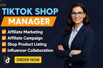 setup tiktok shop, ad campaigns and influencer outreach