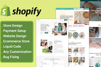 do shopify website design shopify store, dropshipping store, fix shopify website