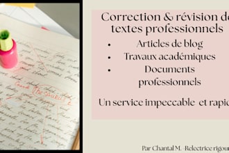 corriger vos textes en francais avec rigueur et soin