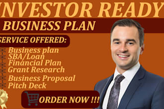 write business plan for startups, grants and investor ready plan