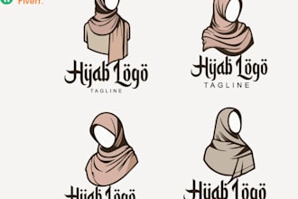 do hijab logo for your brand 24 hours