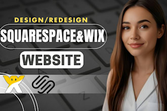 design or redesign your squarespace landing page, wix, or webador website