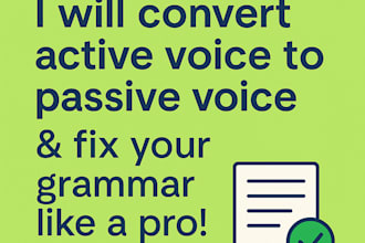 transform active sentences into passive with perfect grammar