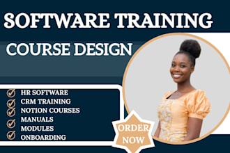 create HR software, CRM and notion training course with manual and modules