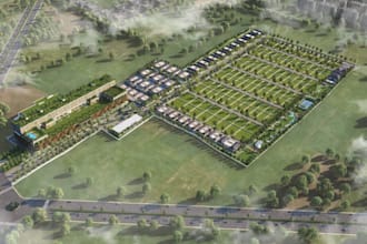 render and design master site plan, rooftop terrace, landscape design, plot map
