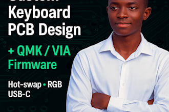 design custom mechanical keyboard pcb, program firmware and their enclosures