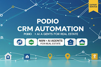 automate real estate podio CRM using n8n zapier nd ai agents