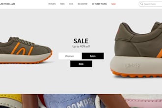 design footwear shopify store sneakers ecommerce website canvas shoe website
