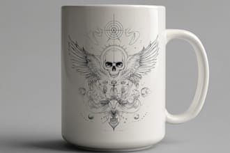 create wonderful coffee mug, tumbler, drinkware designs