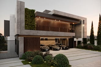 restore 3d modern building exterior,loft interior,villa rendering,duplex design
