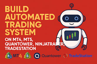 build automated trading system on mt4, mt5, quantower, ninjatrader, tradestation
