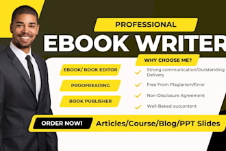 ghostwrite your book as a ghost book writer, ebook ghostwriter, ebook writer