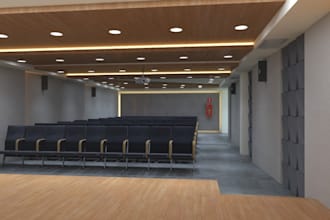 remodel 3d church interior, auditorium design, assembly hall,seminar room render