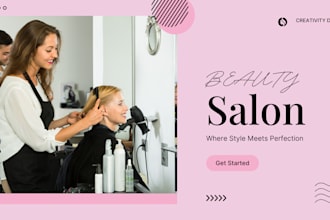 design beauty saloon logo hair extension flyer feminine branding kit