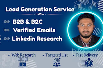 provide b2b lead generation with email, linkedin, and company data