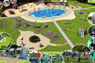 design playgrounds, rv parks, and pavilions in 2d or 3d