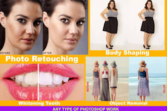 make realistic body slimming, six pack ,body reshape, retouch jawline fix