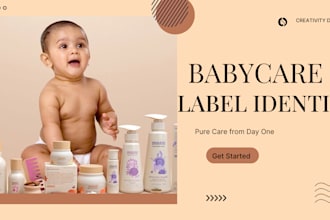 design babycare logo  skincare flyer babycare branding skincare kit