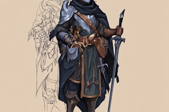 illustrate your ttrpg oc, vtm, fantasy, dnd character art