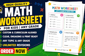create math worksheets puzzles activities and educational workbook design
