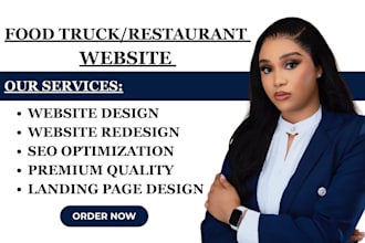 restaurant website food catering website food cafe website food truck website