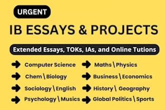 assist in ib tok exhibition, extended essay, economics, business, math ia