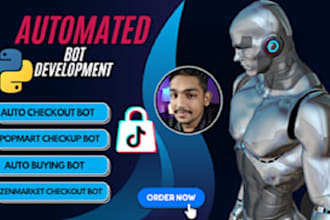 develop tiktok popmart bot tiktok live bot, auto checkout bot, auto buyiing