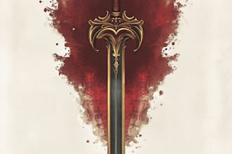 create fantasy game logo and branding