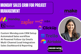 setup board automation integration airtable monday com notion clickup monday crm