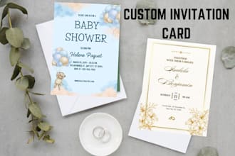 design a custom birthday invite and party invitation