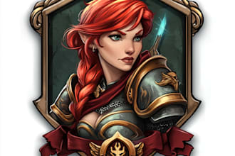 design a fantasy game logo and branding