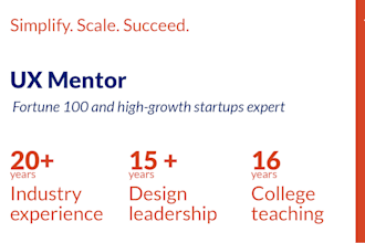 mentor you in UX and product design, accessibility, and design strategy