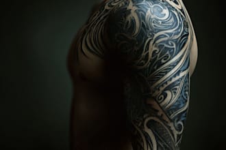 design a symmetrical cyber sigilism, agrogoth, tribal, neo tribal tattoo for you