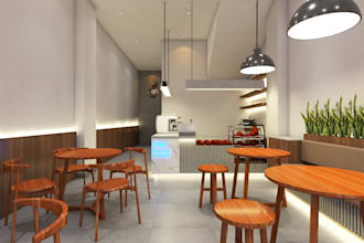 design and render for your cafe