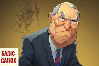 create a political or satirical cartoon