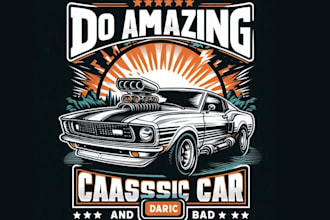do amazing t shirt classic car print logo