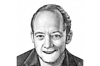draw a wsj style hedcut portrait