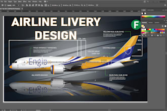 design professional airplane wrap, airplane livery design