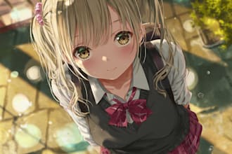 make a stylish anime character illustration for you
