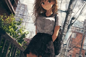 draw anime character illustration