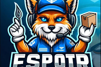 make esport mascot animal courier service logo
