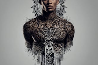 make your dream back and chest tattoo for you