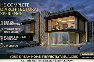 create realistic architectural 3d exterior rendering