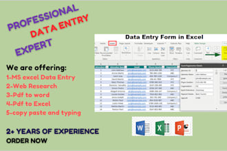 do excel data entry web research convert pdf to word  data  VA