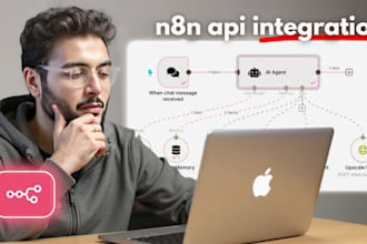 do api integration, webhook connection with n8n workflow
