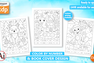 custom color by number coloring book and cover