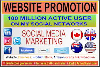 promote and advertise your website on social media in targeted country