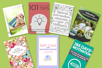 give printable self care healing journal and motivation ebooks bundle