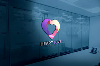 do modern timeless love logo design with copyrights
