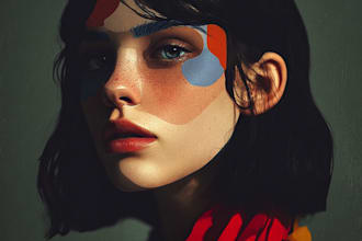 paint expressive colorful abstract portraits
